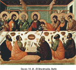 Das letzte Abendmahl Jesu.