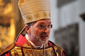 Bischof Gregor Maria Hanke bei der Predigt am Pfingstsonntag im Dom zu Eichstätt.
