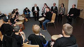 Die Trommelgruppe "MIGcussion Kids"; Foto: Andrea Schödl