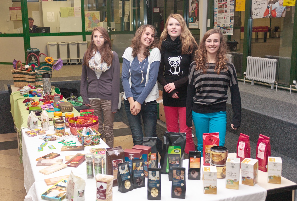 An der Mittelschule Schottenau gibt es faire Produkte im Angebot. Foto: Kusche