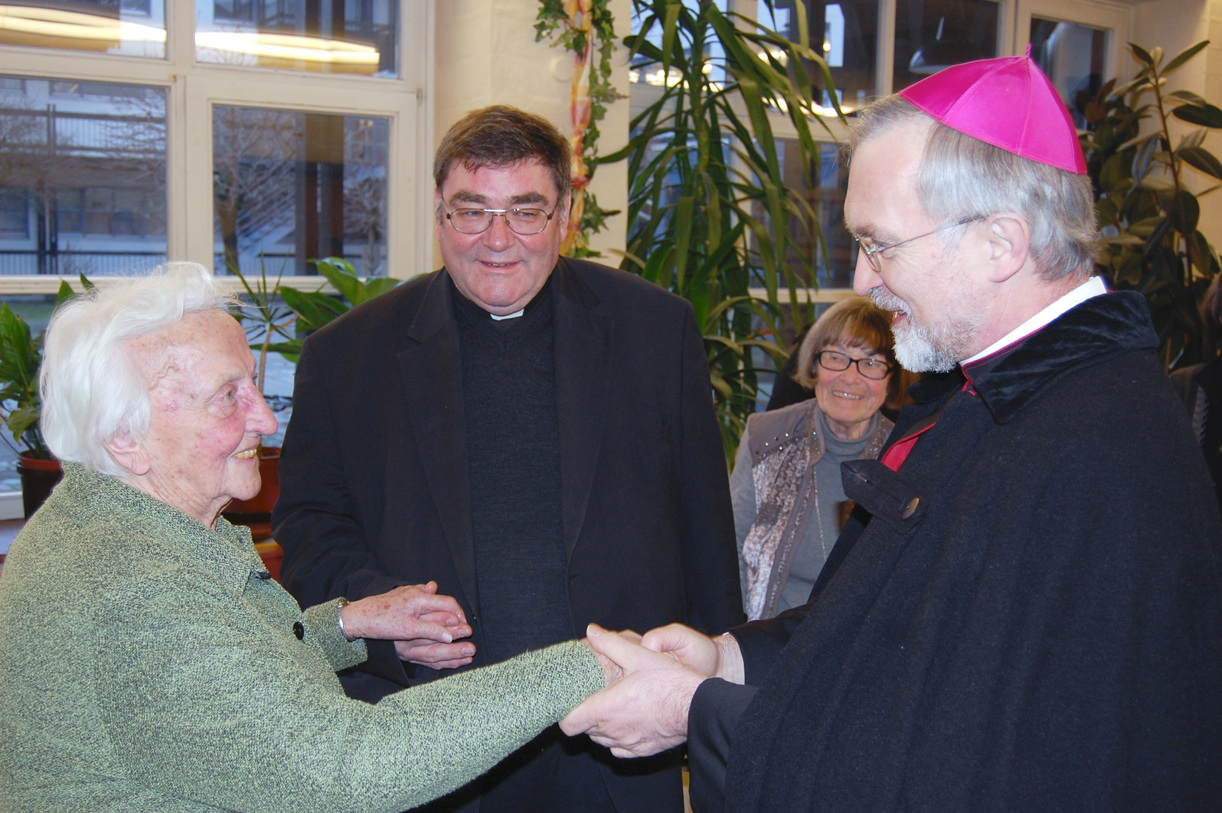 Anna Geißler, Bischof Gregor Maria Hanke, Domkapitular Norbert Winner