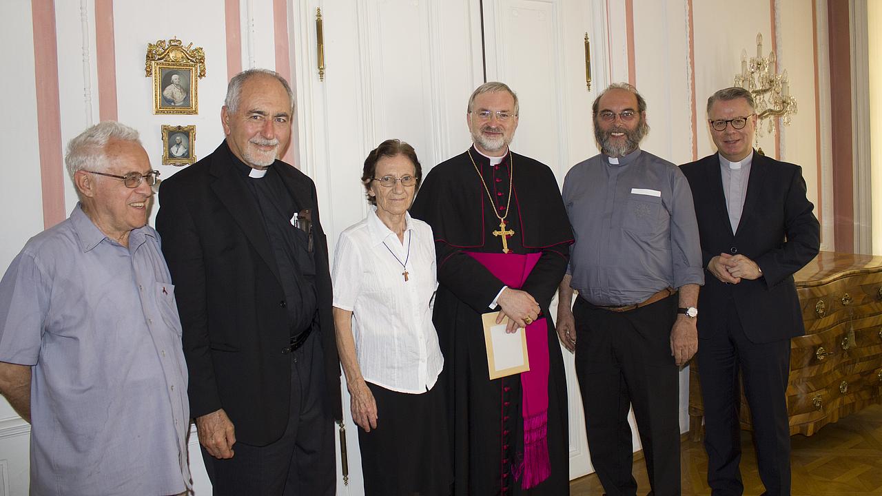 Missionare aus Eichstätt im Juli 2015 zu Gast bei Bischof Hanke in der Heimat. Foto: Gerhard Rott