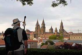 Blick auf Santiago de Compostella. Foto: Bayerisches Pilgerbüro.