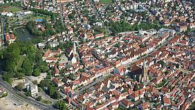 Luftbildaufnahme von Neumarkt in der Oberpfalz.
