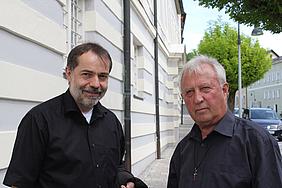 Pater Josef Gerner (rechts) mit Weltkirchereferent Gerhard Rott in Eichstätt