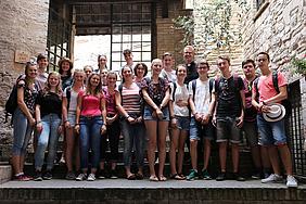 Gemeinsam mit dem Zentrum für Berufungspastoral waren18 Jugendlichen auf Pilgerfahrt in Assisi. pde-Foto: Sarah Hairbucher