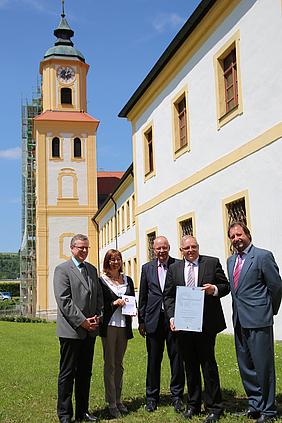 Dr. Peter Nothaft, Martina Edl, Christoph Bolbrügge, Hans-Peter Sandner und Wolfgang Mühldorfer