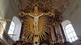 Kreuz in der Schutzengelkirche. Foto: Geraldo Hoffmann/pde