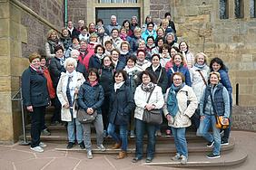 Begeistert zeigte sich die 50köpfige Reisegruppe bei ihrem Aufenthalt in Eisenach und Weimar im Rahmen der diesjährigen Bildungsfahrt des KDFB Diözesanverbandes Eichstätt. Foto: KDFB, Frölich Hedy 