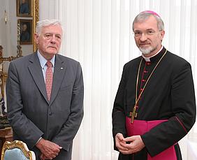 Staatspräsident Adamkus und Bischof Hanke