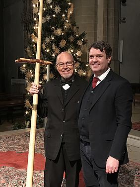 Armin Rosin (links) und Domorganist Martin Bernreuther