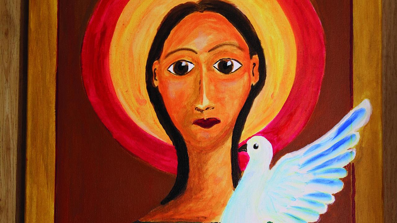 Ikone Maria mit der Taube