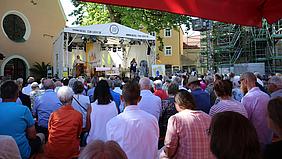 Gottesdienst zum Willibaldsfest auf dem Eichstätter Domplatz. Foto: Geraldo Hoffmann/pde