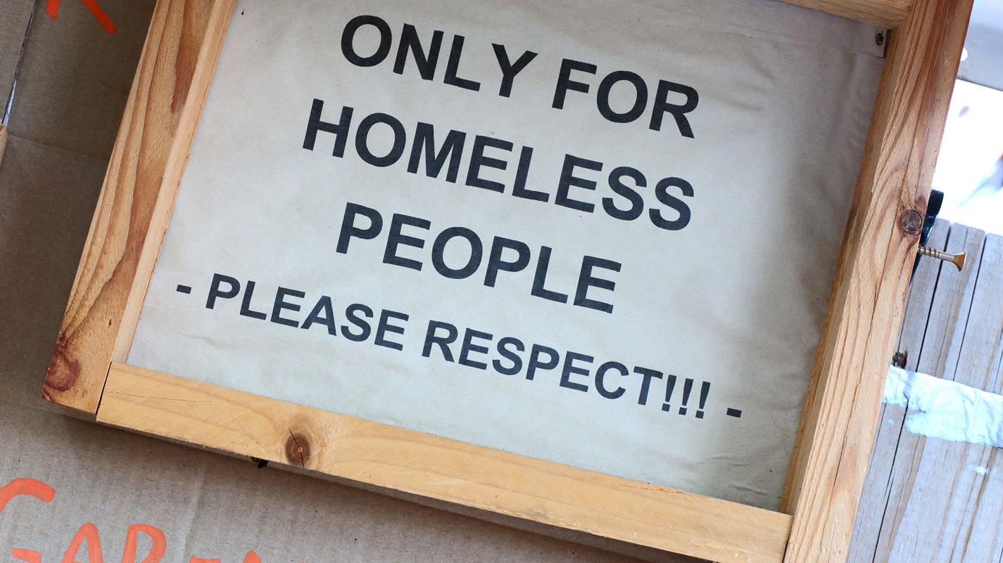 Gabenzaun für Obdachlose