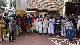 Die Delegation von missio München und des Bistums Eichstätt mit Gastgebern in Nairobi.