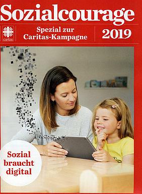 Titelseite des aktuellen Werkhefts „Sozialcourage Spezial“ der Caritas