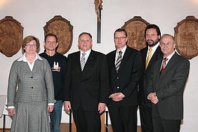 Brigitte Koch, Reinhard Gabler, Hans-Peter Sandner, Peter Nothaft, Wolfgang Mühldorfer, Rudolf Peschler (von links)