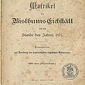 Matrikel des Bisthums Eichstätt nach dem Stande des Jahres 1875. Foto: Thomas Winkelbauer