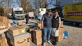 Ehepaar Müller sammelt Spenden