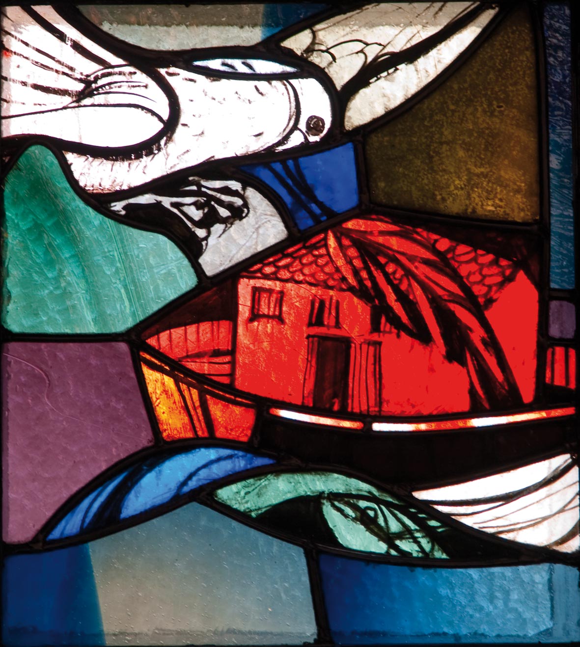 Glasfenster von Max Wendl, Kirche St. Marien Gunzenhausen. Foto: Franz Müller